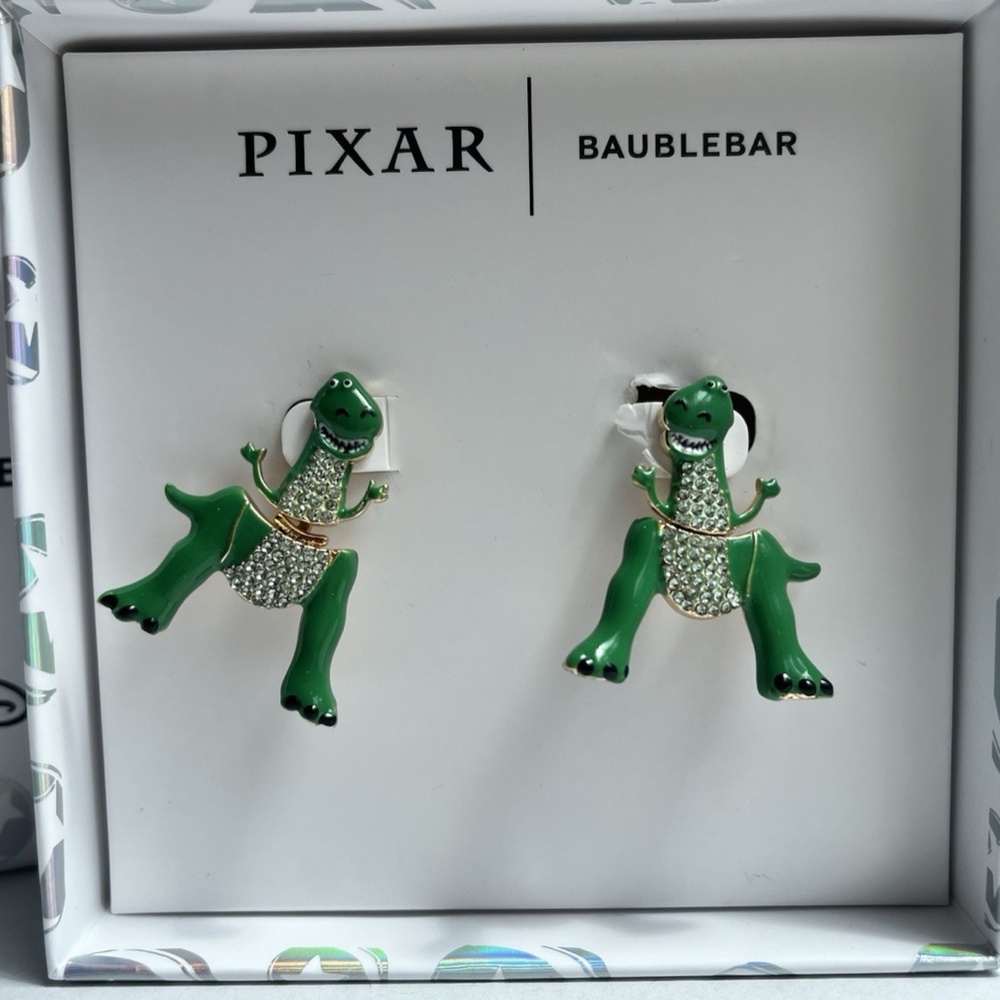Pixar X BaubleBar - T-Rex Swivel Drop Earrings - Disney Toy Story - NEW